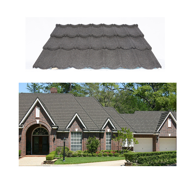 ISO9001 China roof tile sheet galvanlume stone color coated metal roofing tiles