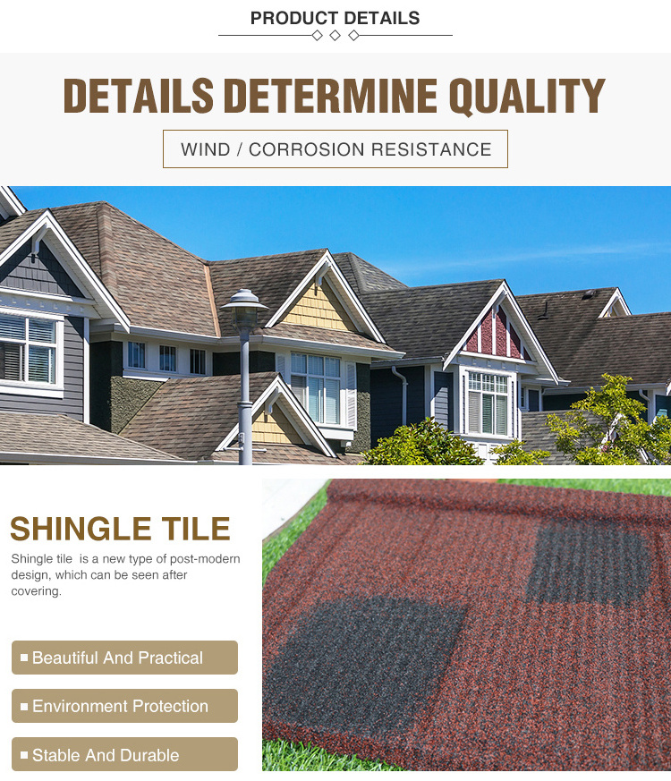 Impact resistance stone coated roofing metal tile 0.28mm 0.45mm German Japanese roof tile