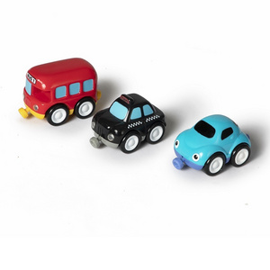 Zhansheng Custom Eco-Friendly Abs Bulk Connectable removable 3pcs Cartoon Bus Small Magnetic Toy Car For kid