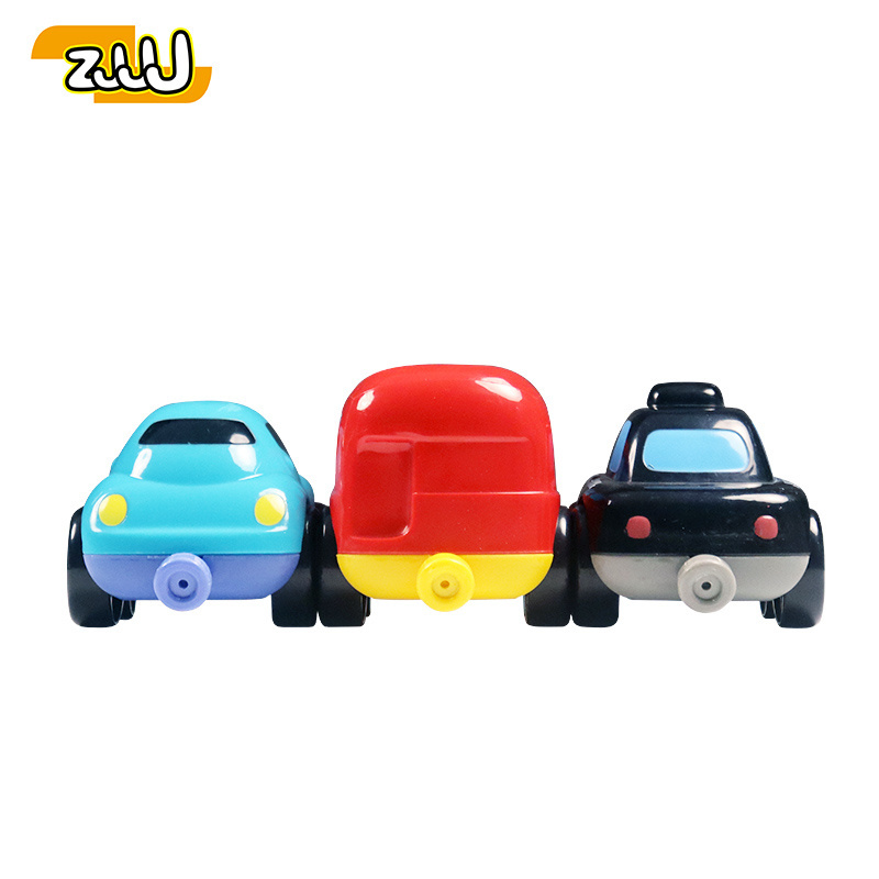 Zhansheng Custom Eco-Friendly Abs Bulk Connectable removable 3pcs Cartoon Bus Small Magnetic Toy Car For kid