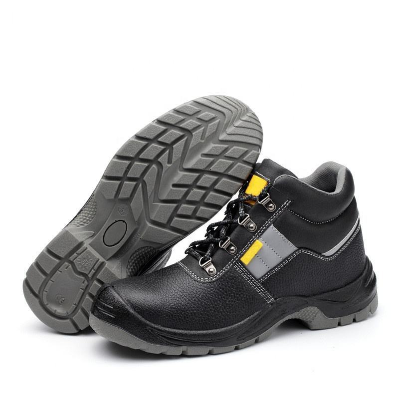 hot sales Black Hammer Mens Leather Safety Waterproof Boots Steel Toe Cap Work Shoes Ankle Leather safety shoes