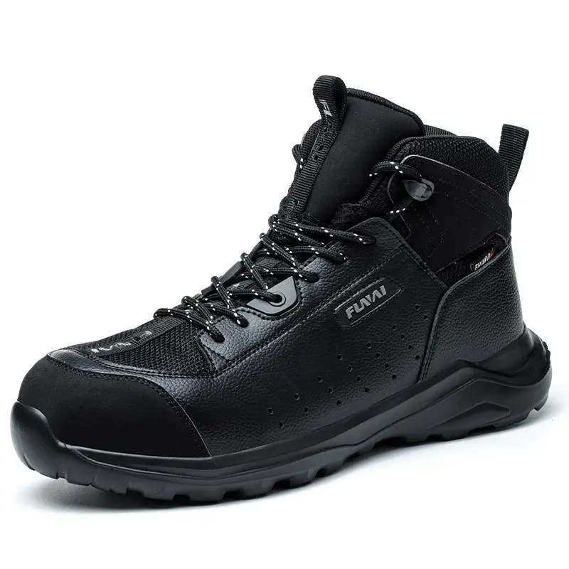 FUNAI Light weight safety boots with Composite toe leather boots comfortable work boots for men