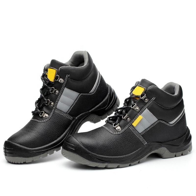 hot sales Black Hammer Mens Leather Safety Waterproof Boots Steel Toe Cap Work Shoes Ankle Leather safety shoes