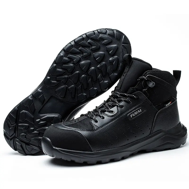 FUNAI Light weight safety boots with Composite toe leather boots comfortable work boots for men