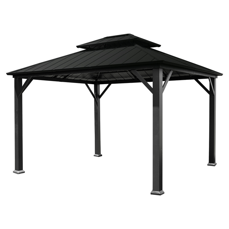 The Best Outdoor Products Patio Steel Gazebo  Heavy Duty Double Roof Pavillon 3x4 For Backyard Hotel