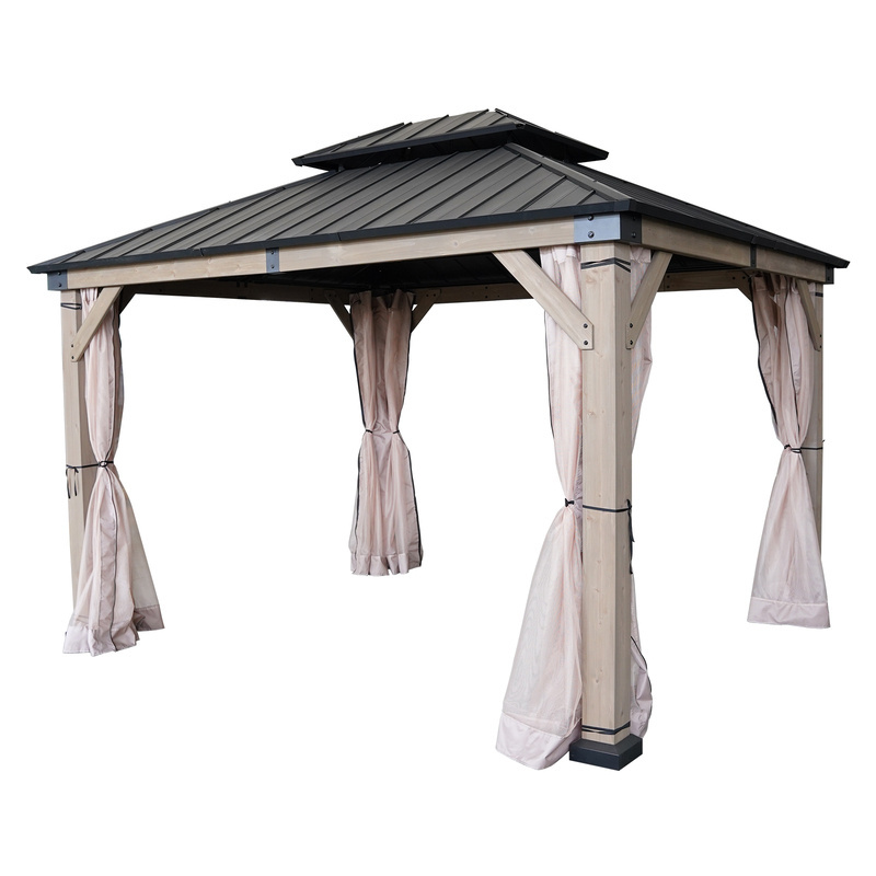 Premium Gazebos  Built To Last Cedar Frame Gazebo 10x12 ft. For Patio Lawn Garden Outdoor