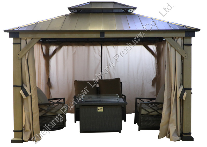 Premium Gazebos  Built To Last Cedar Frame Gazebo 10x12 ft. For Patio Lawn Garden Outdoor