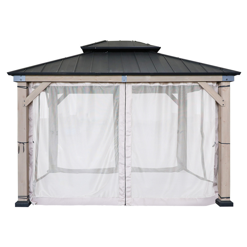 Premium Gazebos  Built To Last Cedar Frame Gazebo 10x12 ft. For Patio Lawn Garden Outdoor