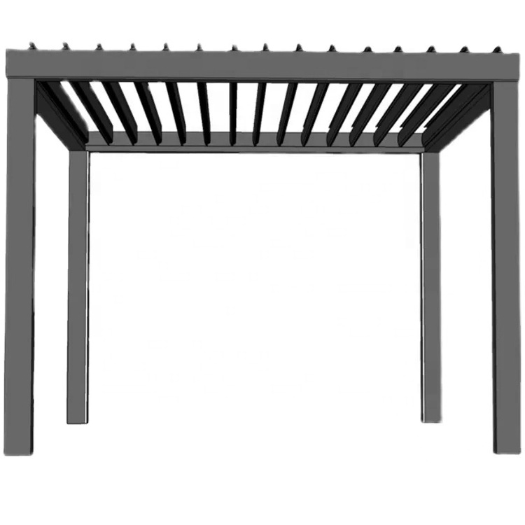 Pure Aluminium 10 x 13'  Waterproof Single Layer Roof Louvered outdoor Pergola for garden