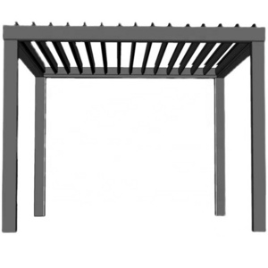 Pure Aluminium 10 x 13'  Waterproof Single Layer Roof Louvered outdoor Pergola for garden