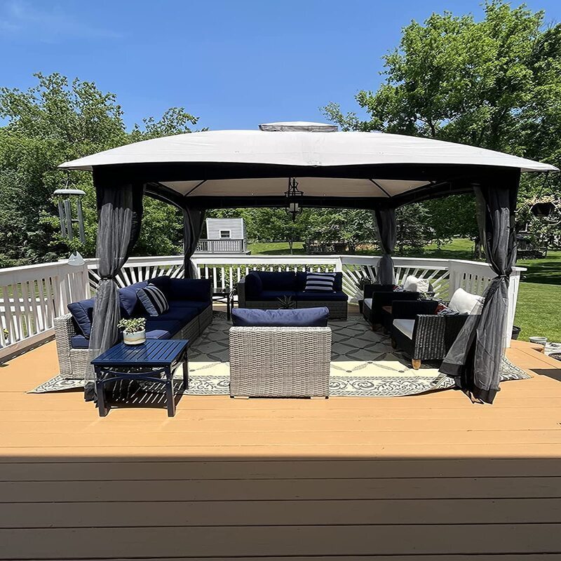 Hot Selling Outdoor Gazebo and Pergolas Sun Resistant Waterproof And Portable Gazebo With Sides 3m x 3m For Patio Living