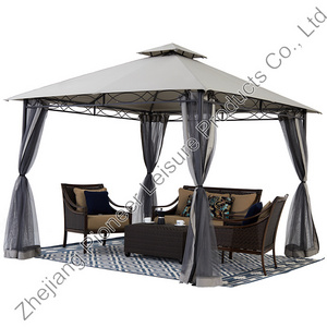 Promotional Small Gazebo Metal Sturdy Structure And Easy Assembly Patio Gazebo 3x3m With Mosquito Netting For Outdoor Lawn Deck