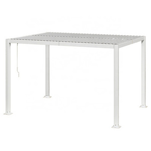 USA In stock Steel Roof 1 MOQ 10 x 13 ft outdoor Gazebo Aluminum Frame louvered Pergola for garden