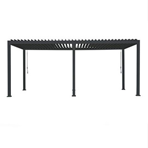 Small MOQ Pergolas And Gazebos Supplier Aluminum Louver Roof 10x12 Pergola With Screens For Outdoor Living