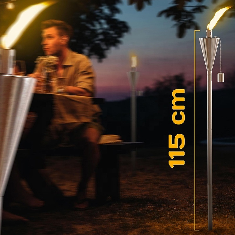 Tiki Stainless steel In stock Ready to Ship Citronella Garden oil torch for lawn