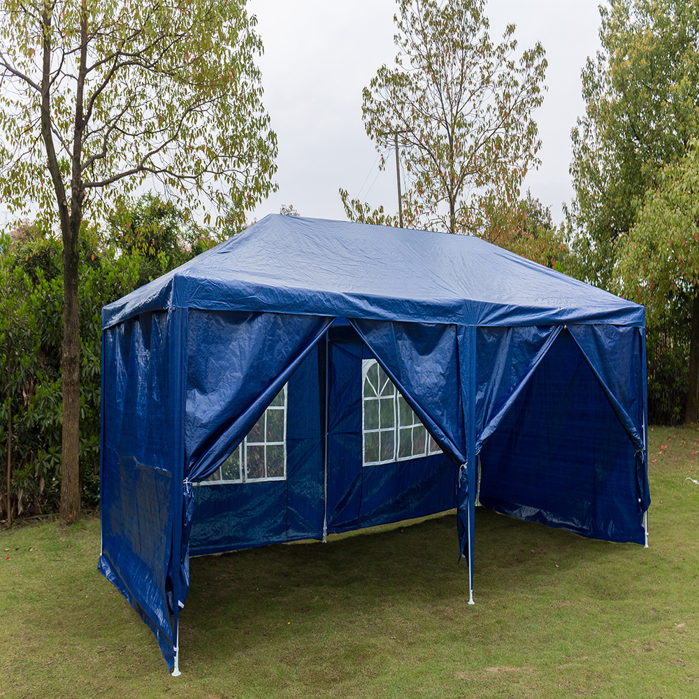 Hot sell 3x3 3x4m gazebo canopy cover sun shelter 4pcs wall promotional tent with printing