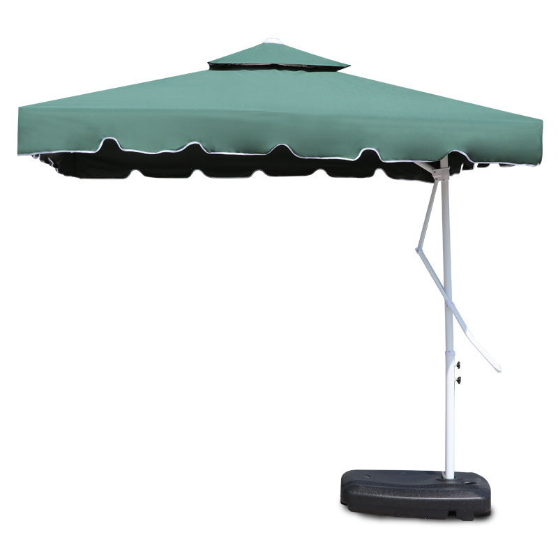 Outdoor Garden Cantilever Parasol 9ft Hand Crank Heavy Duty Large Patio umbrella For Restaurant