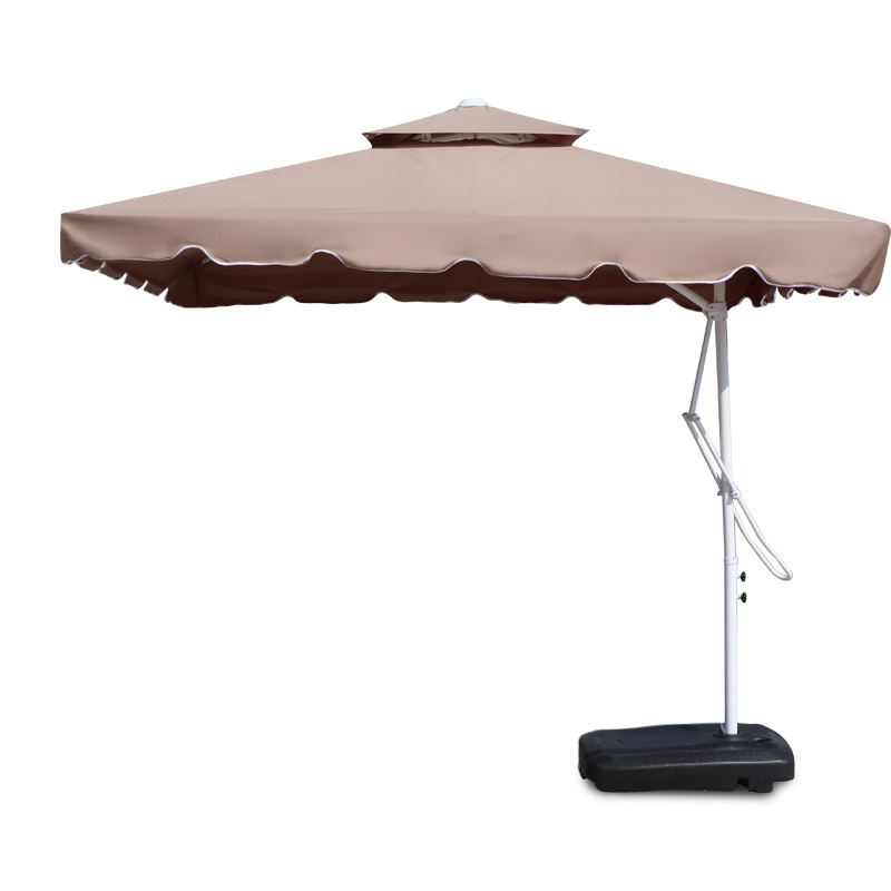 Outdoor Garden Cantilever Parasol 9ft Hand Crank Heavy Duty Large Patio umbrella For Restaurant