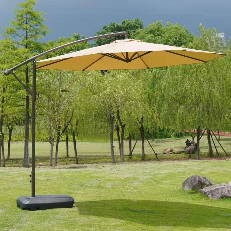 Big Size Beach Banana Garden Parasol Patio With Push Button Tilt Cantilever Hanging Restaurant Market Umbrella