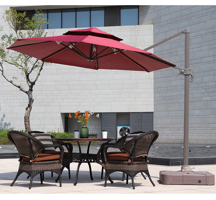 Aluminum Sunproof Waterproof Patio Outdoor Umbrella Cheap Parasol & Base Patio Umbrella For Garden Table