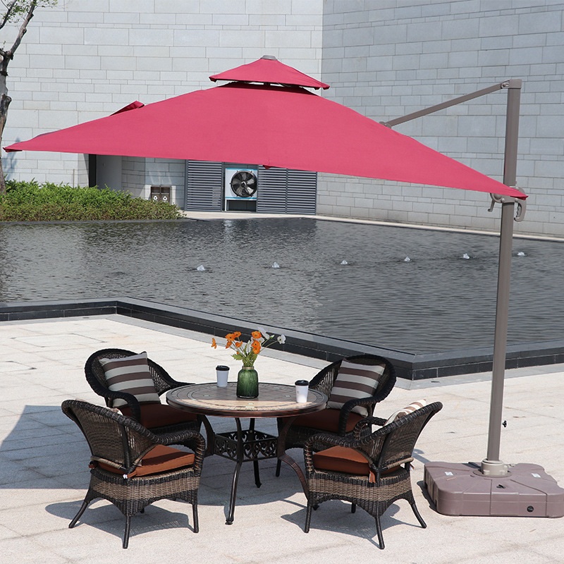 Aluminum Sunproof Waterproof Patio Outdoor Umbrella Cheap Parasol & Base Patio Umbrella For Garden Table