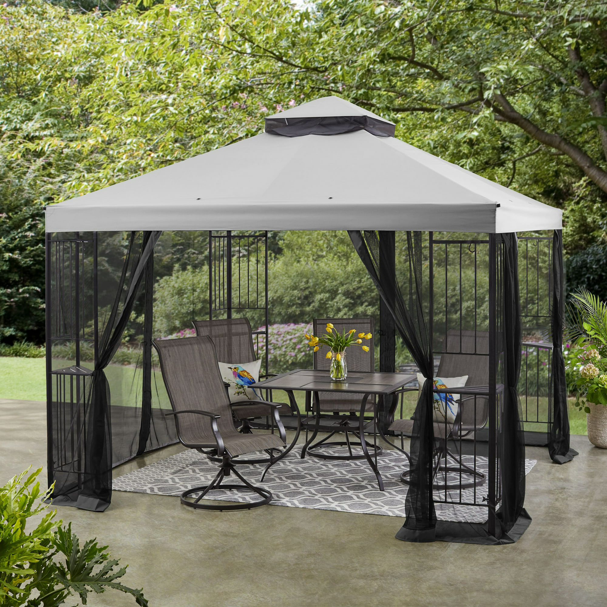 Outdoor Pop up Gazebo, Patio Canopy Tent, 10' x 10'  Garden Gazebos