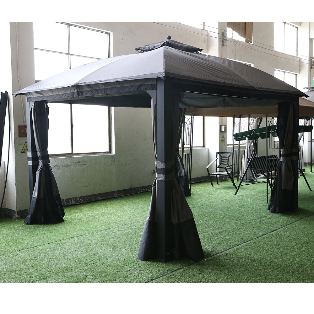 garden heavy metal gazebo aluminium canopy with mosquito net party tents for events outdoor