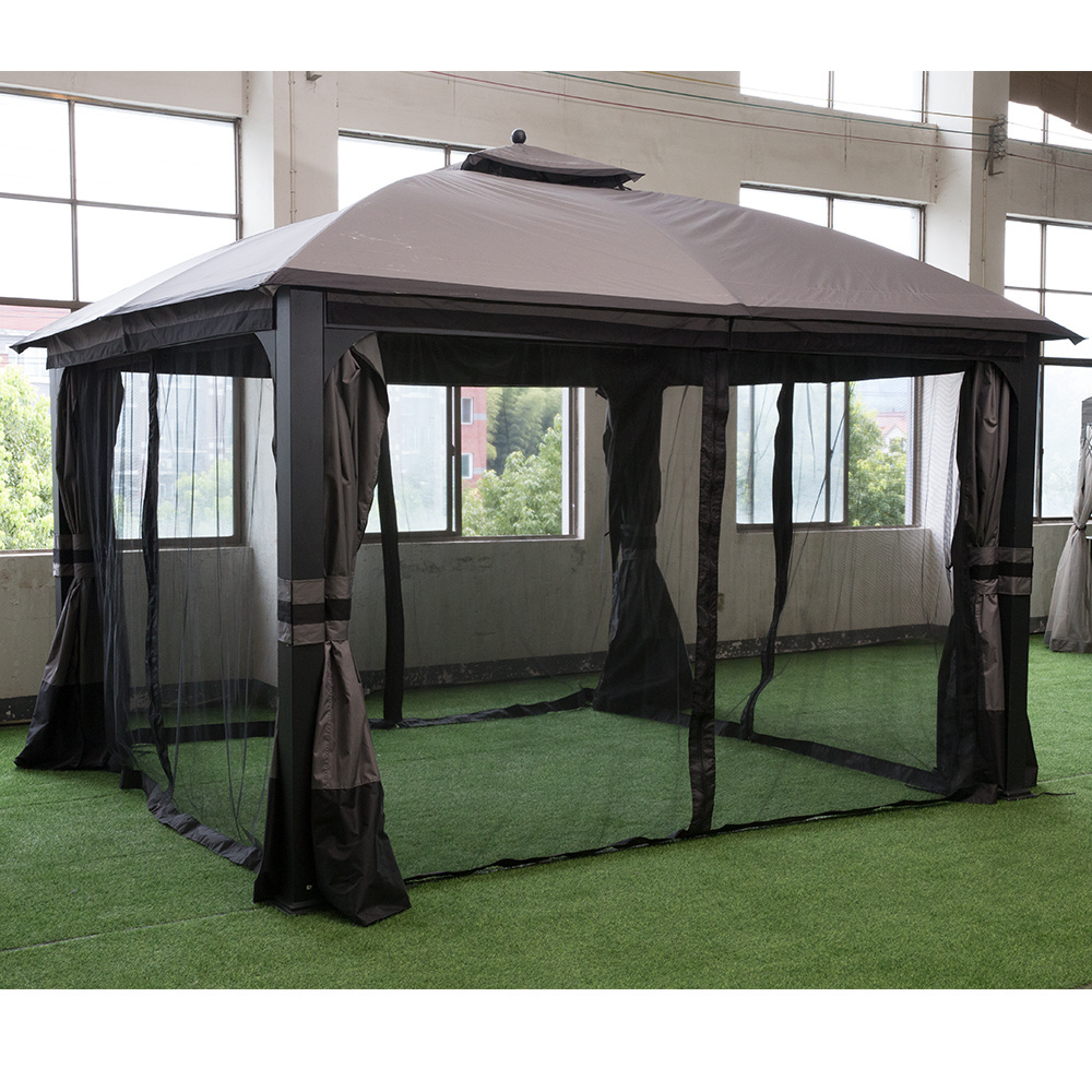 garden heavy metal gazebo aluminium canopy with mosquito net party tents for events outdoor