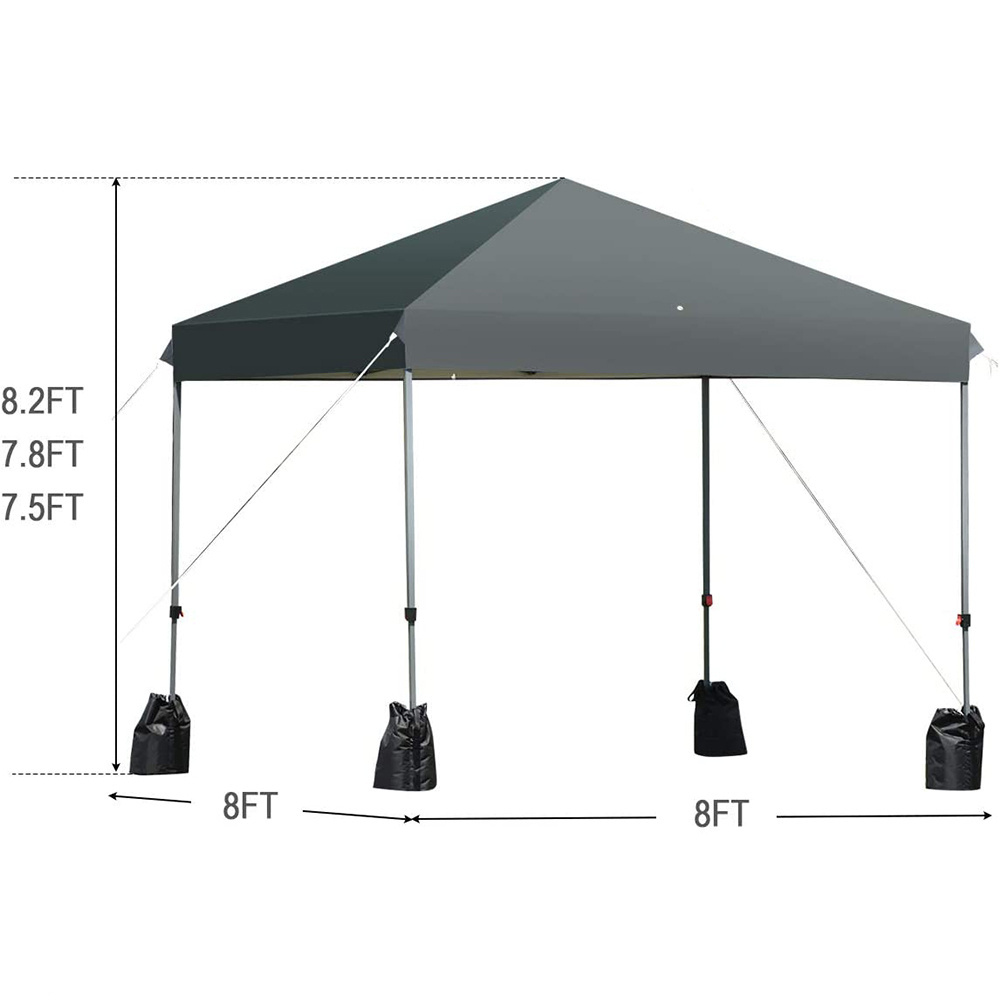 Outdoor Trade Show Canopy Tent, Patio Instant Sun Shelter, 8' x 8'  Collapsible Trade Show Gazebo Canopy Tent