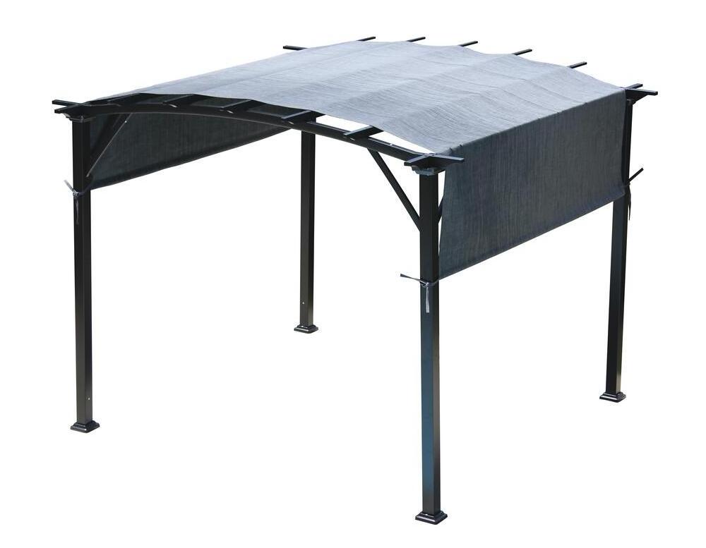 Garden Pergola, Metal Frame with Removable Top Cover, 10'x10' Patio Pergola Gazebo Outdoor