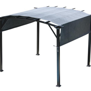 Garden Pergola, Metal Frame with Removable Top Cover, 10'x10' Patio Pergola Gazebo Outdoor