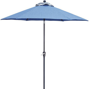 Outdoor Patio Umbrella, 9ft Garden Market Umbrella With Push Button, Windproof Patio Umbrella