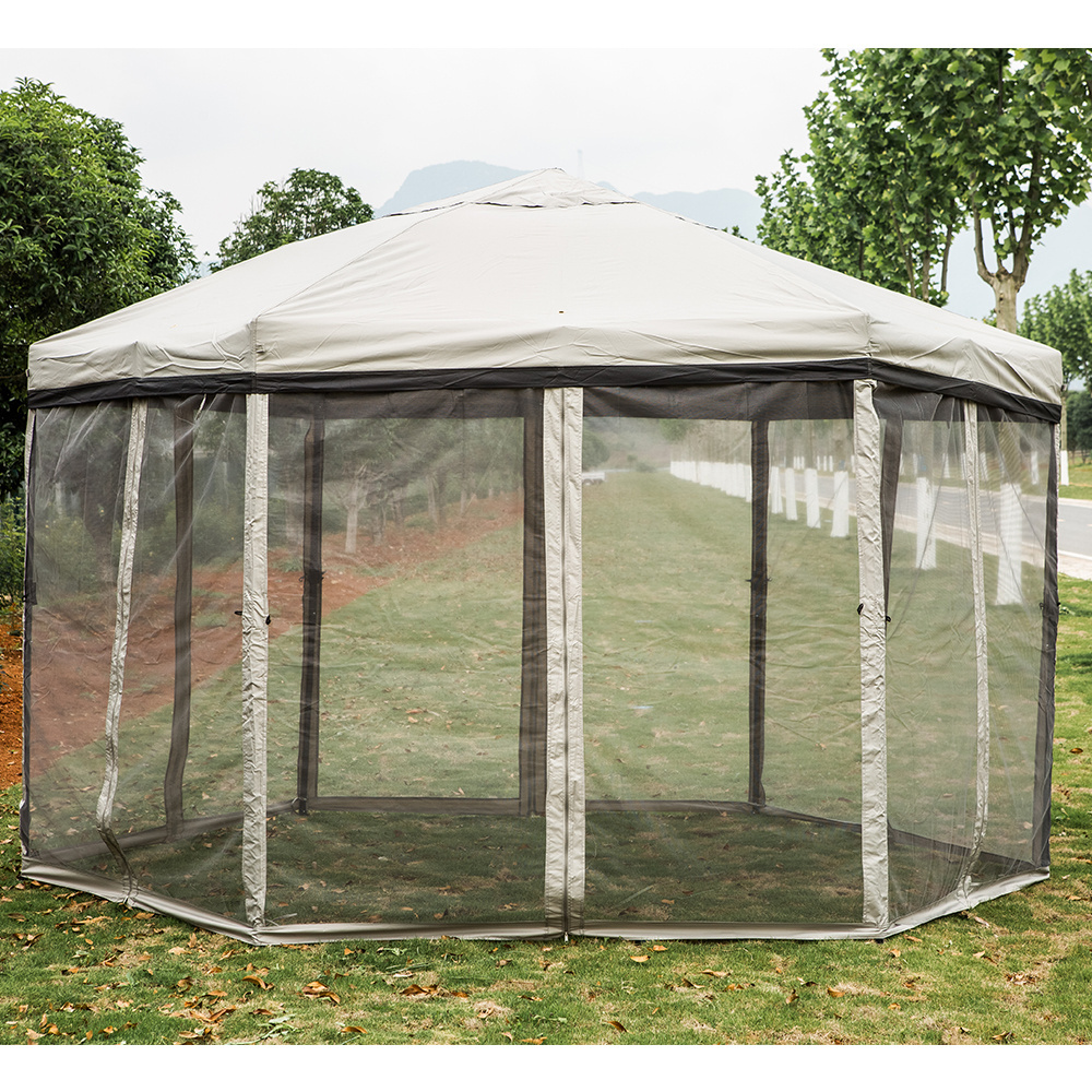 Awning marquee gazebo pop up trade show tent customized 2x2x2 hexagonal canopy pagoda tent