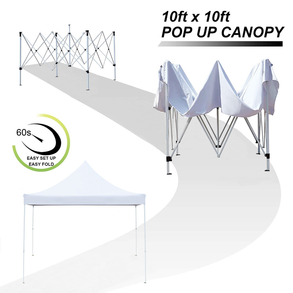 Outdoor Trade Show Commercial Canopy, Patio Instant Sun Shelter, 12 x 12'  Collapsible Commercial Canopy Tent