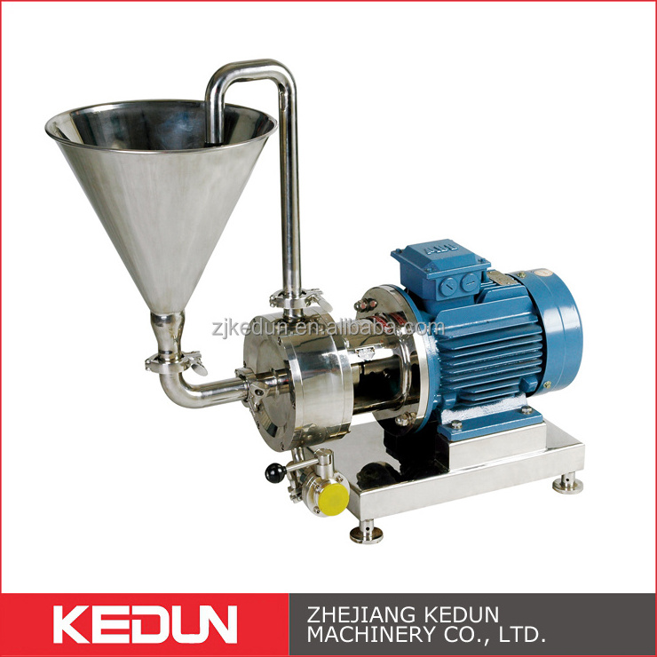 KEDUN Portable Large Industrial Food Emulsifier SS304 SS316L Pump Machine Mixer homogenizing emulsification pump with hopper