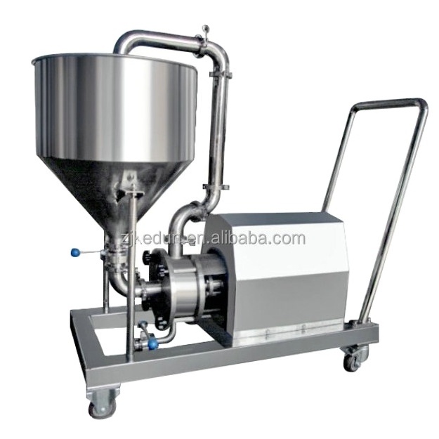 KEDUN Portable Large Industrial Food Emulsifier SS304 SS316L Pump Machine Mixer homogenizing emulsification pump with hopper