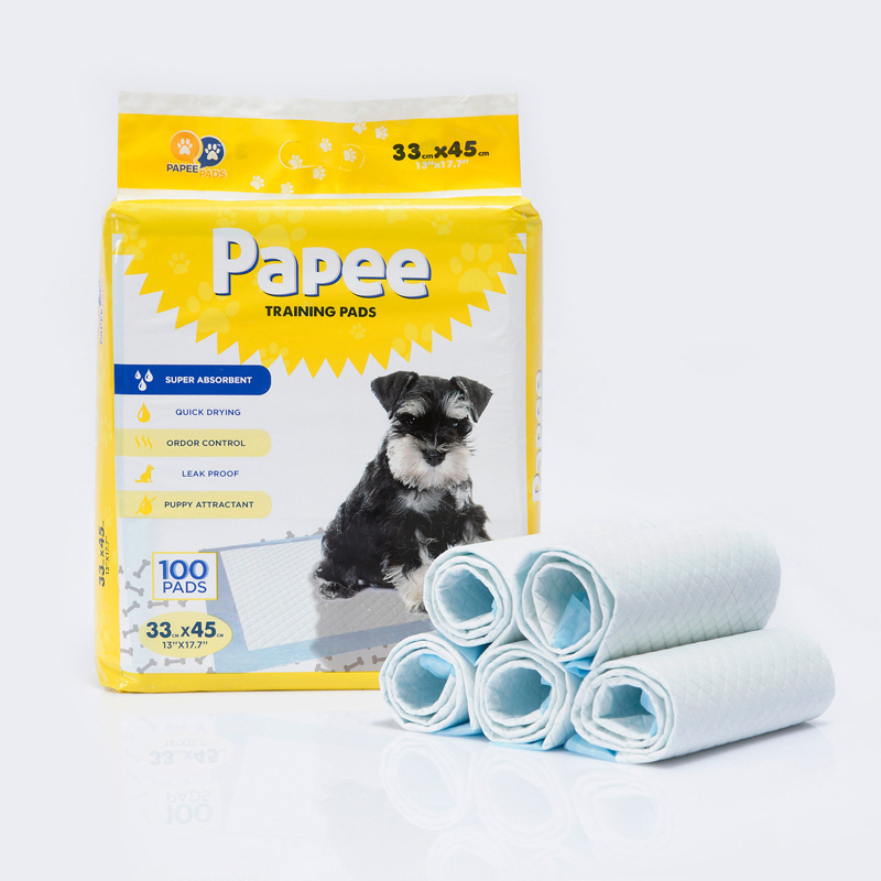 Factory wholesale pet diaper puppy training pads disposable urine diaper pads super absorbent pet pee pad