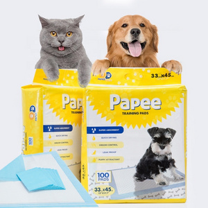 Factory wholesale pet diaper puppy training pads disposable urine diaper pads super absorbent pet pee pad