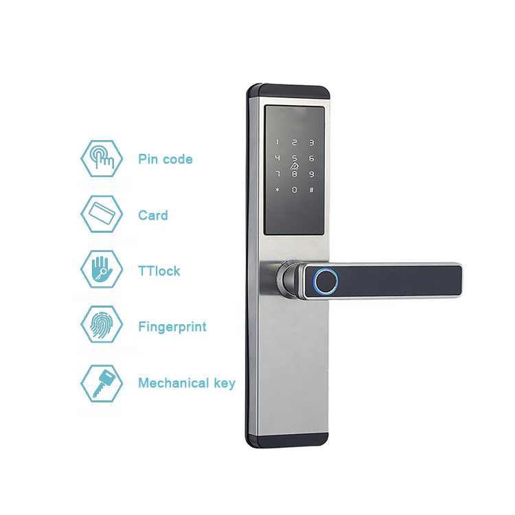 Waterproof outdoor gate electronic tuya smart home digital door lock fingerprint for front door wifi ttlock smart locks