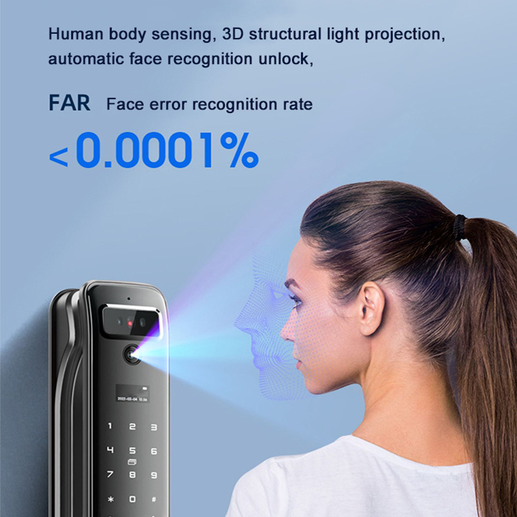 house Fingerprint smartlock handle Locker Lock with USB Charging Black smart dool rim key lockers smart digital door lock