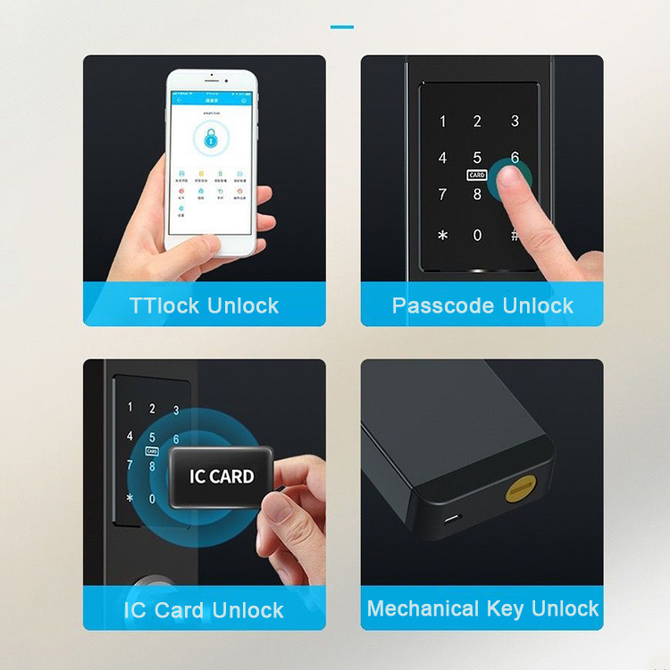 ttlock home electronics key smart door lock for home hotel apartment system gate wifi locks august digital cerradura inteligente
