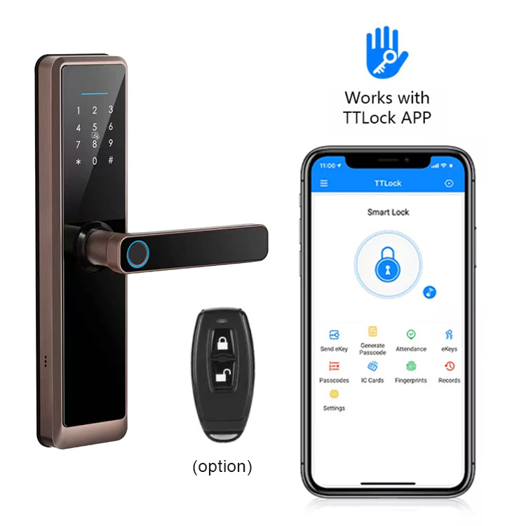 Waterproof OEM Smart Door Locks For Front Door Wi-fi Zigbee Electromagnetic Lock With Aluminium Alloy