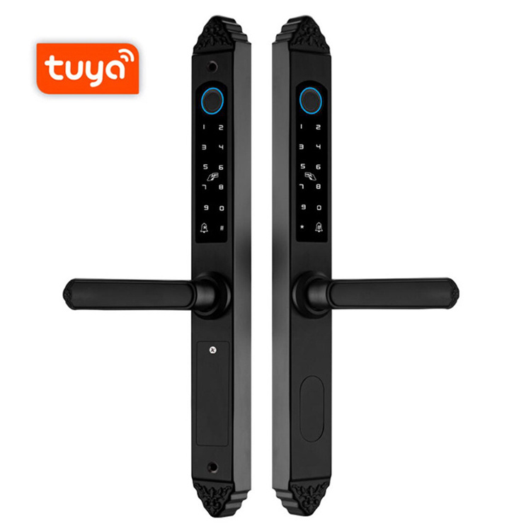 Tuya APP Wireless Biometric Finger Print Passcode IC Card High Quality Keypad Intelligent Door Lock For Front Door