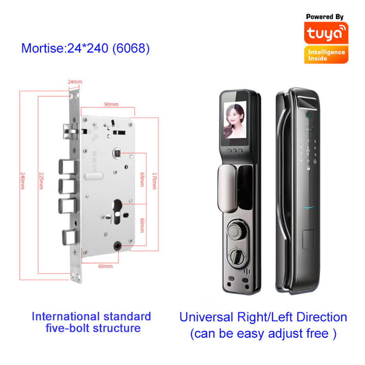 Camera Doorbell Snap Fingerprint Recognition Multi-functional Keyless Entry Deadbolt Lock Automatic Lock