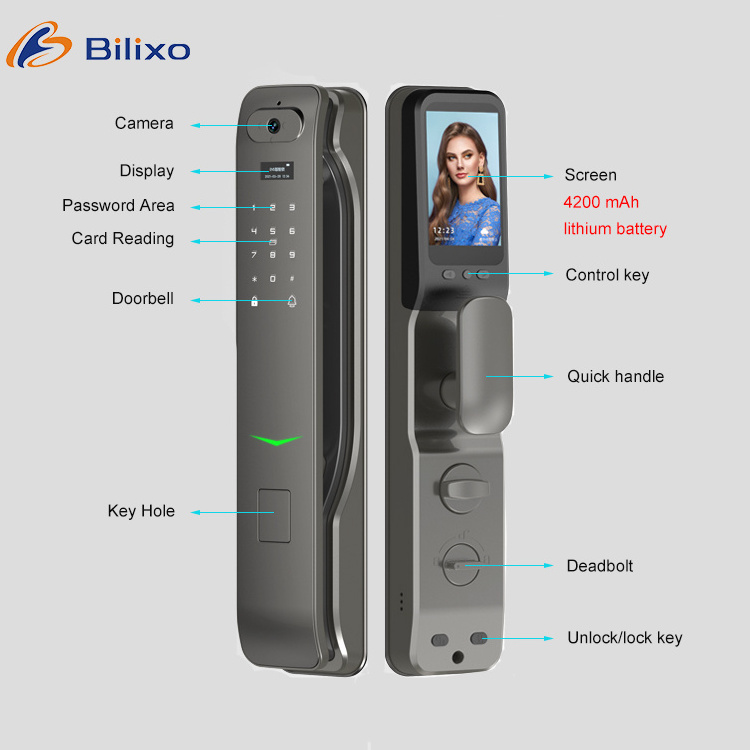 Camera Doorbell Snap Fingerprint Recognition Multi-functional Keyless Entry Deadbolt Lock Automatic Lock