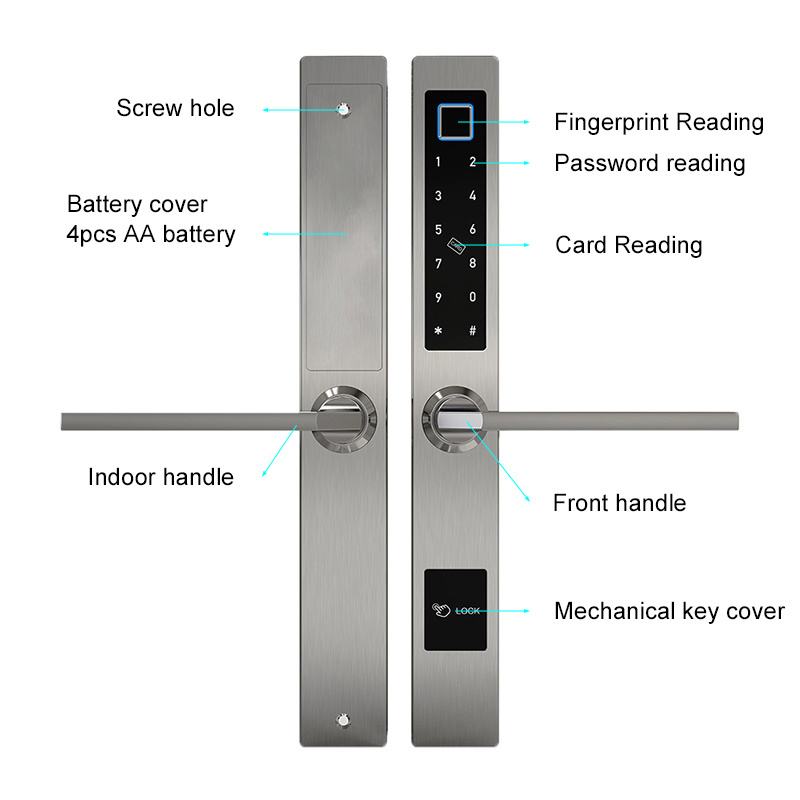 OEM house door mortise latch cylinder door locks handle with keys dool candado inteligente home electronics smartlock knob lock