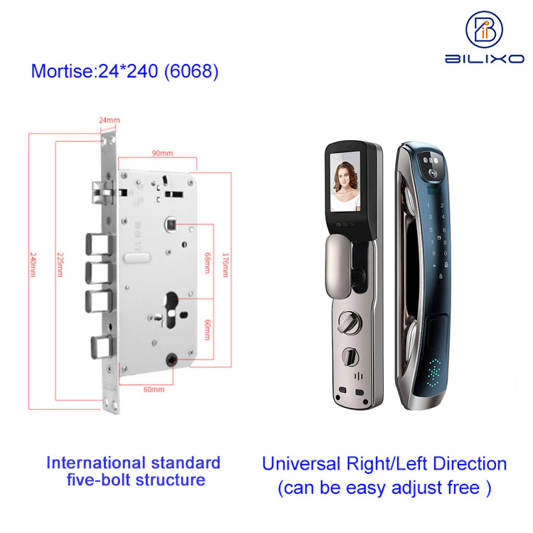 3D Face Camera Smart Door Lock Electronic Usmar go APP IC Card Biometric Fingerprint Intelligent Door Lock