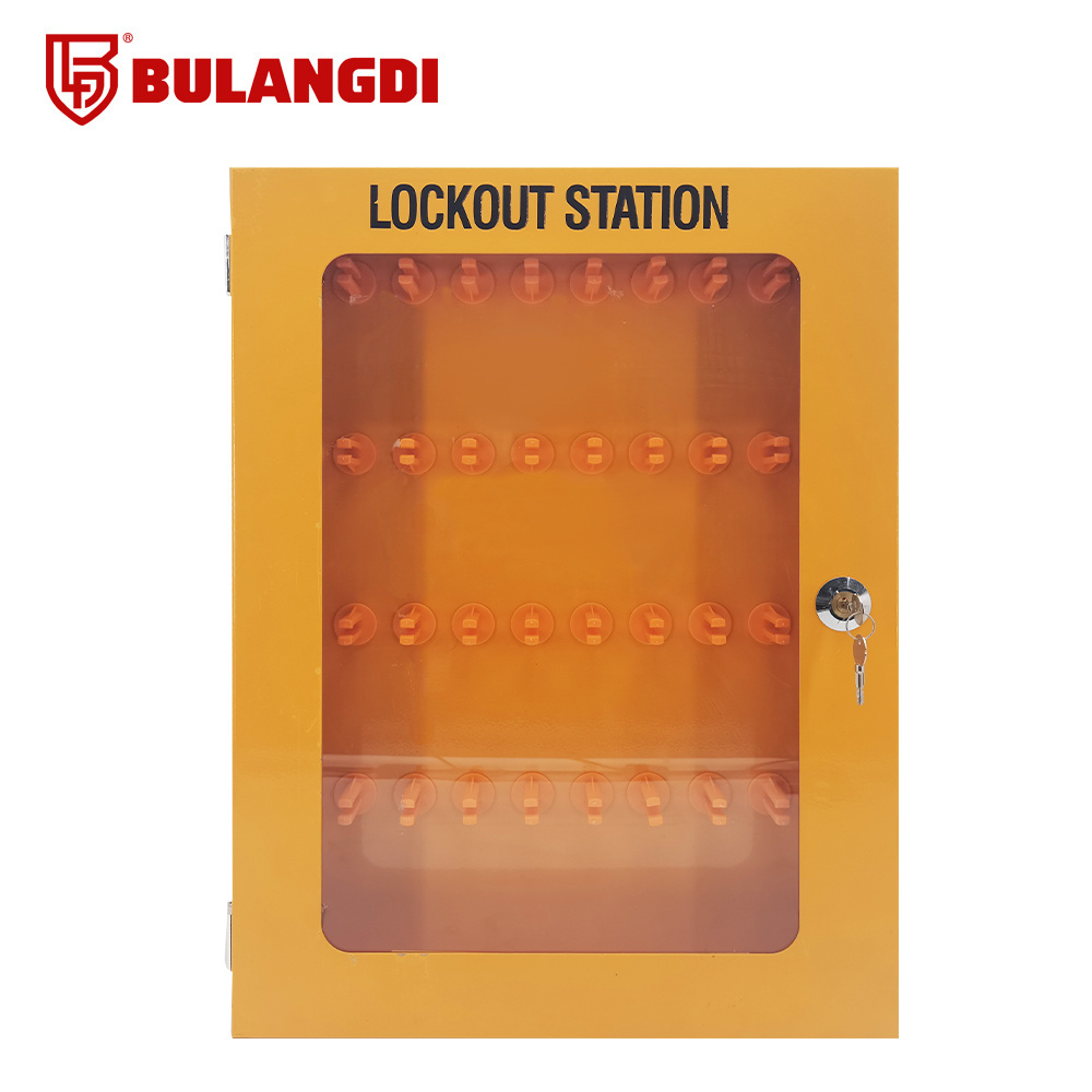 Safety multi-padlock management kit with dust-proof and erosion-proof cover put up of 32 locking positions LOTO safety lock