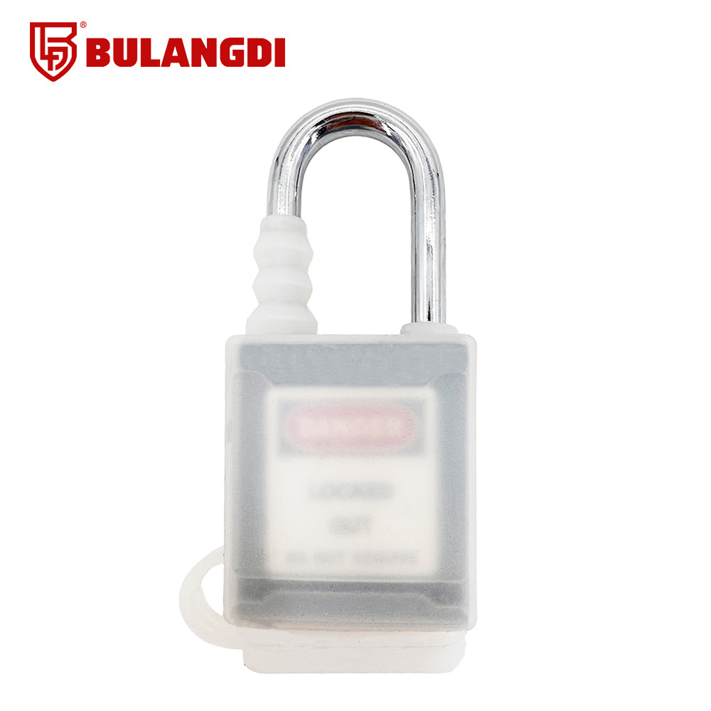 Dust proof padlock with transparent rubber dust cover for industrial safety BLDP17 safety lock loto safety padlock