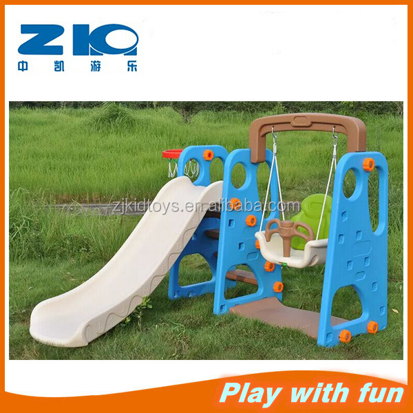 Kids Infant Small Colorful Plastic Equipment Outdoor Indoor Swing And Slide Swing & Slide Set